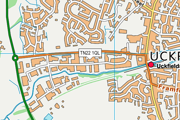 TN22 1QL map - OS VectorMap District (Ordnance Survey)