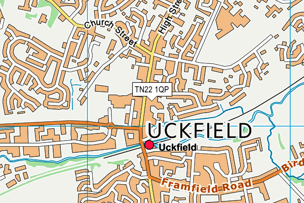 TN22 1QP map - OS VectorMap District (Ordnance Survey) TN22 1QP map - OS VectorMap District (Ordnance Survey)