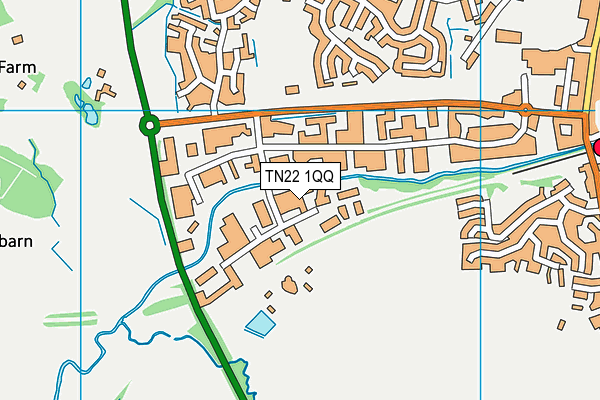 TN22 1QQ map - OS VectorMap District (Ordnance Survey) TN22 1QQ map - OS VectorMap District (Ordnance Survey)