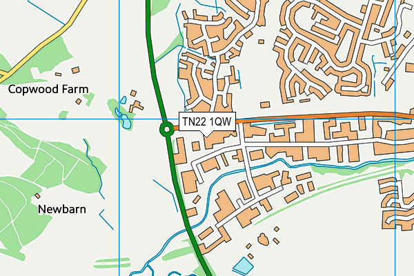 TN22 1QW map - OS VectorMap District (Ordnance Survey) TN22 1QW map - OS VectorMap District (Ordnance Survey)