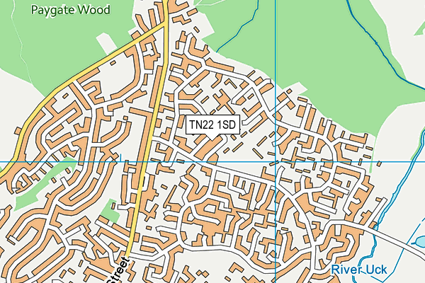 TN22 1SD map - OS VectorMap District (Ordnance Survey) TN22 1SD map - OS VectorMap District (Ordnance Survey)