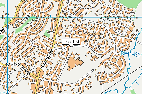 TN22 1TG map - OS VectorMap District (Ordnance Survey) TN22 1TG map - OS VectorMap District (Ordnance Survey)
