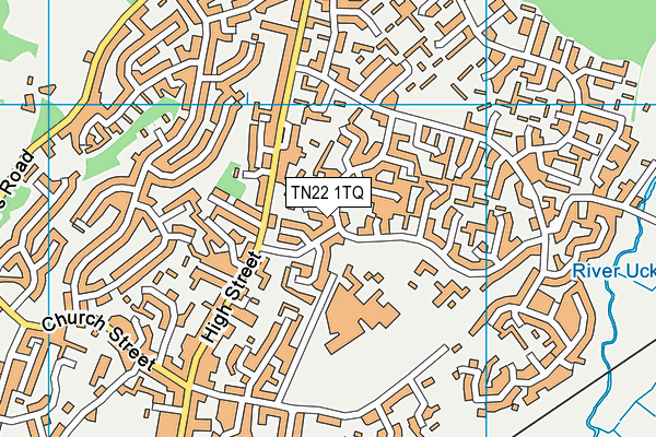 TN22 1TQ map - OS VectorMap District (Ordnance Survey) TN22 1TQ map - OS VectorMap District (Ordnance Survey)