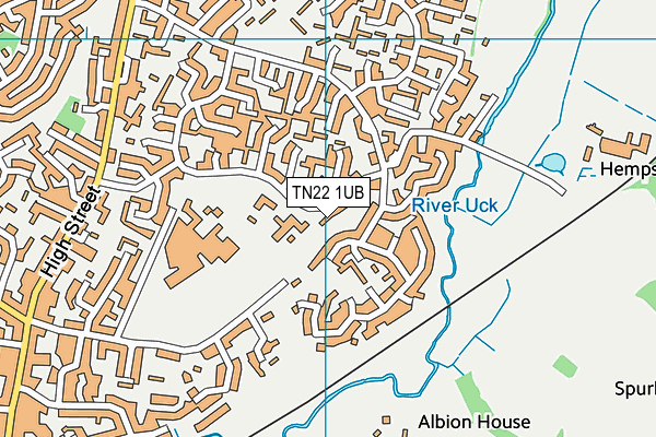 TN22 1UB map - OS VectorMap District (Ordnance Survey) TN22 1UB map - OS VectorMap District (Ordnance Survey)