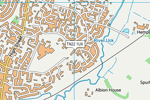 TN22 1UX map - OS VectorMap District (Ordnance Survey) TN22 1UX map - OS VectorMap District (Ordnance Survey)