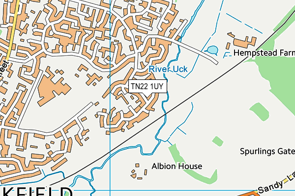 TN22 1UY map - OS VectorMap District (Ordnance Survey) TN22 1UY map - OS VectorMap District (Ordnance Survey)
