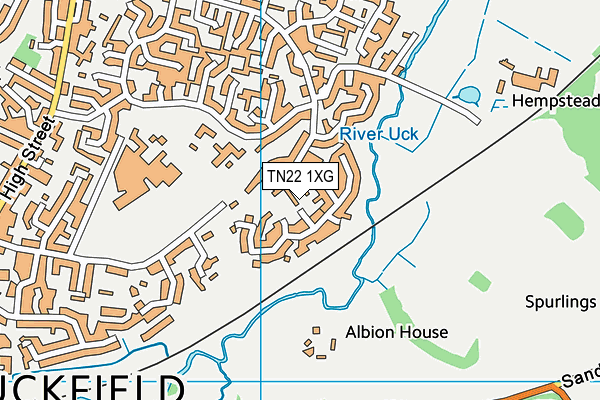 TN22 1XG map - OS VectorMap District (Ordnance Survey) TN22 1XG map - OS VectorMap District (Ordnance Survey)