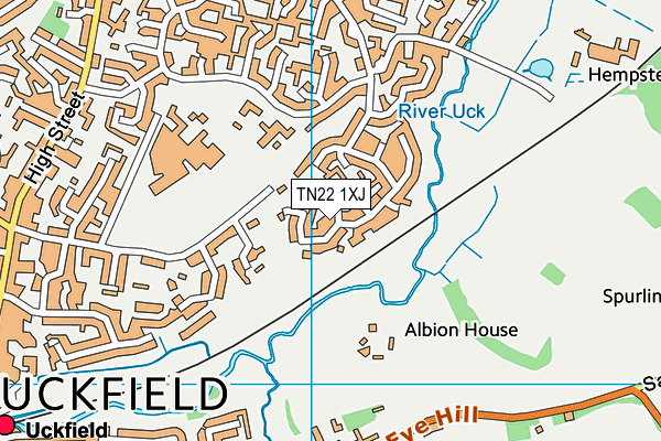 TN22 1XJ map - OS VectorMap District (Ordnance Survey) TN22 1XJ map - OS VectorMap District (Ordnance Survey)