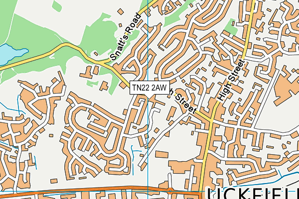 TN22 2AW map - OS VectorMap District (Ordnance Survey) TN22 2AW map - OS VectorMap District (Ordnance Survey)