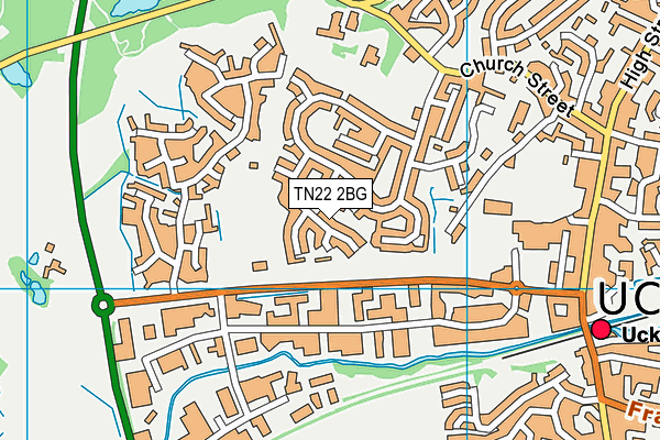 TN22 2BG map - OS VectorMap District (Ordnance Survey) TN22 2BG map - OS VectorMap District (Ordnance Survey)