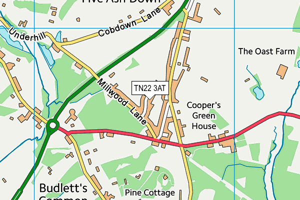 TN22 3AT map - OS VectorMap District (Ordnance Survey) TN22 3AT map - OS VectorMap District (Ordnance Survey)