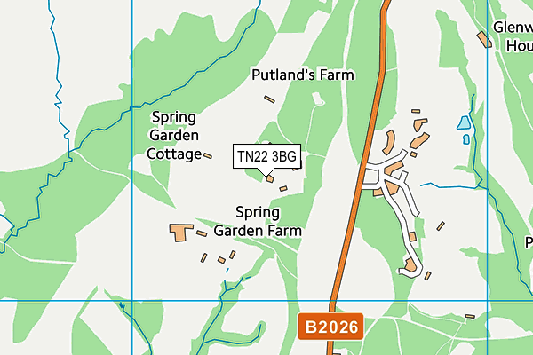 TN22 3BG map - OS VectorMap District (Ordnance Survey) TN22 3BG map - OS VectorMap District (Ordnance Survey)