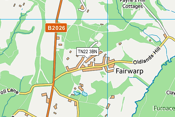 TN22 3BN map - OS VectorMap District (Ordnance Survey) TN22 3BN map - OS VectorMap District (Ordnance Survey)