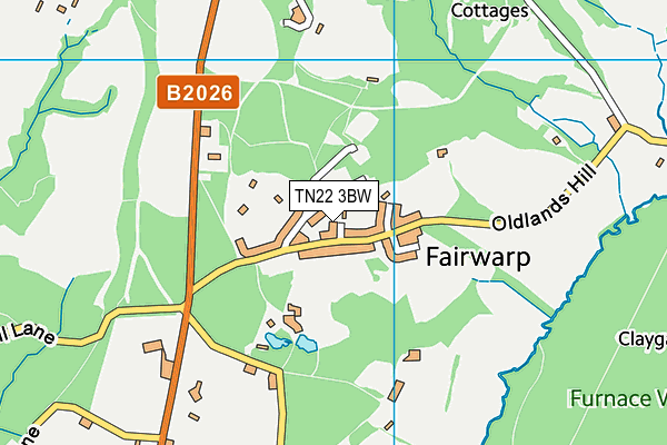 TN22 3BW map - OS VectorMap District (Ordnance Survey) TN22 3BW map - OS VectorMap District (Ordnance Survey)