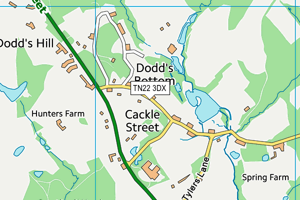 TN22 3DX map - OS VectorMap District (Ordnance Survey) TN22 3DX map - OS VectorMap District (Ordnance Survey)