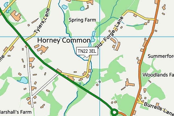 TN22 3EL map - OS VectorMap District (Ordnance Survey) TN22 3EL map - OS VectorMap District (Ordnance Survey)