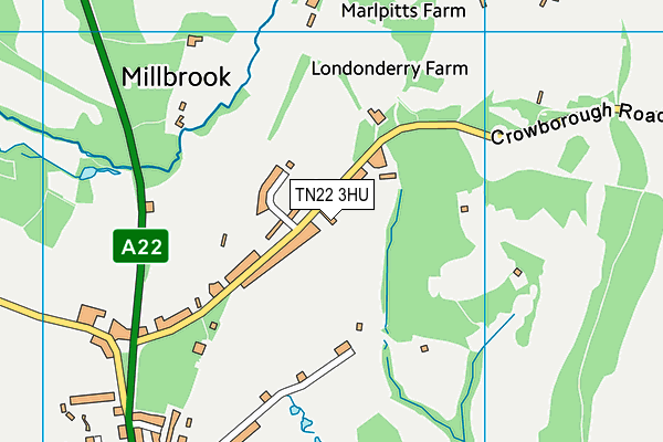 TN22 3HU map - OS VectorMap District (Ordnance Survey) TN22 3HU map - OS VectorMap District (Ordnance Survey)