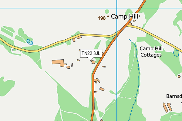 TN22 3JL map - OS VectorMap District (Ordnance Survey) TN22 3JL map - OS VectorMap District (Ordnance Survey)