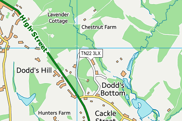 TN22 3LX map - OS VectorMap District (Ordnance Survey) TN22 3LX map - OS VectorMap District (Ordnance Survey)