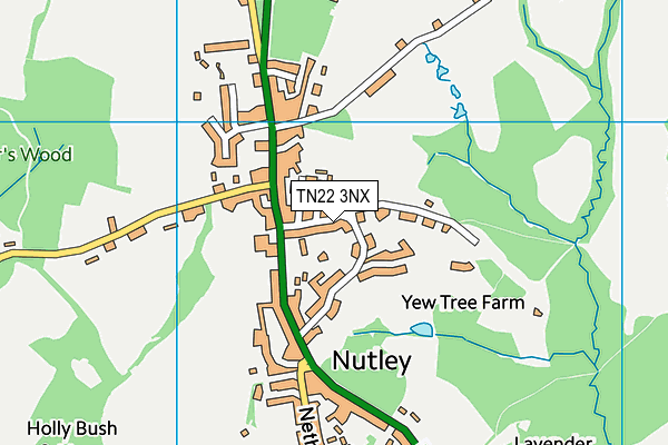 TN22 3NX map - OS VectorMap District (Ordnance Survey) TN22 3NX map - OS VectorMap District (Ordnance Survey)