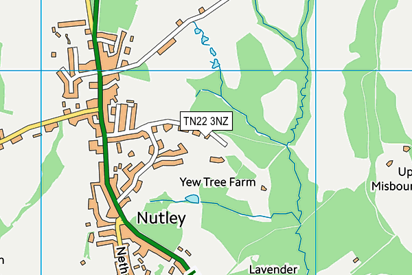 TN22 3NZ map - OS VectorMap District (Ordnance Survey) TN22 3NZ map - OS VectorMap District (Ordnance Survey)