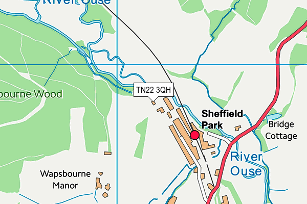 TN22 3QH map - OS VectorMap District (Ordnance Survey) TN22 3QH map - OS VectorMap District (Ordnance Survey)