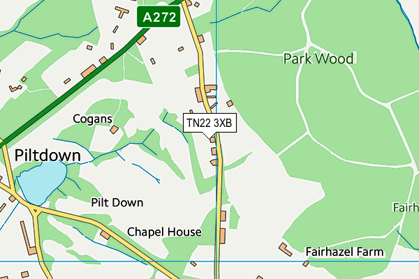 TN22 3XB map - OS VectorMap District (Ordnance Survey) TN22 3XB map - OS VectorMap District (Ordnance Survey)