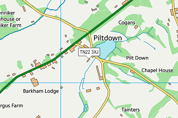 TN22 3XJ map - OS VectorMap District (Ordnance Survey) TN22 3XJ map - OS VectorMap District (Ordnance Survey)