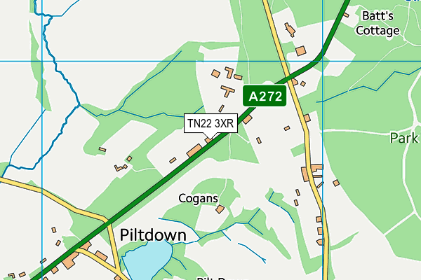 TN22 3XR map - OS VectorMap District (Ordnance Survey) TN22 3XR map - OS VectorMap District (Ordnance Survey)