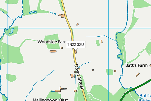 TN22 3XU map - OS VectorMap District (Ordnance Survey) TN22 3XU map - OS VectorMap District (Ordnance Survey)