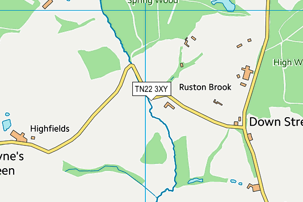 TN22 3XY map - OS VectorMap District (Ordnance Survey) TN22 3XY map - OS VectorMap District (Ordnance Survey)