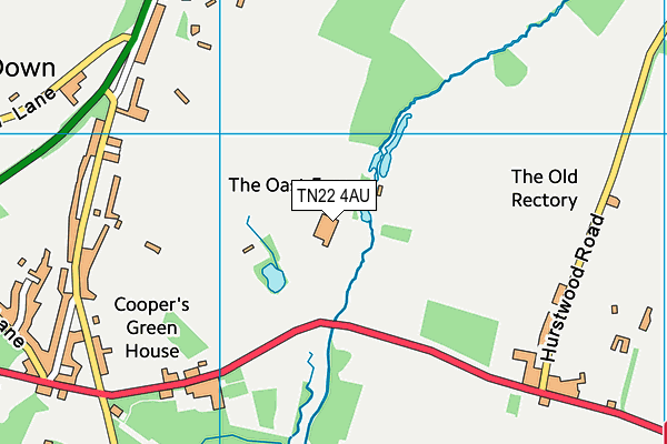 TN22 4AU map - OS VectorMap District (Ordnance Survey) TN22 4AU map - OS VectorMap District (Ordnance Survey)