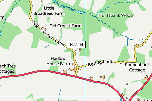 TN22 4EL map - OS VectorMap District (Ordnance Survey) TN22 4EL map - OS VectorMap District (Ordnance Survey)