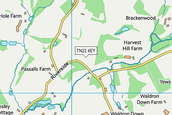 TN22 4EY map - OS VectorMap District (Ordnance Survey) TN22 4EY map - OS VectorMap District (Ordnance Survey)