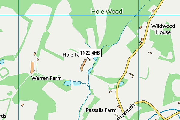 TN22 4HB map - OS VectorMap District (Ordnance Survey) TN22 4HB map - OS VectorMap District (Ordnance Survey)