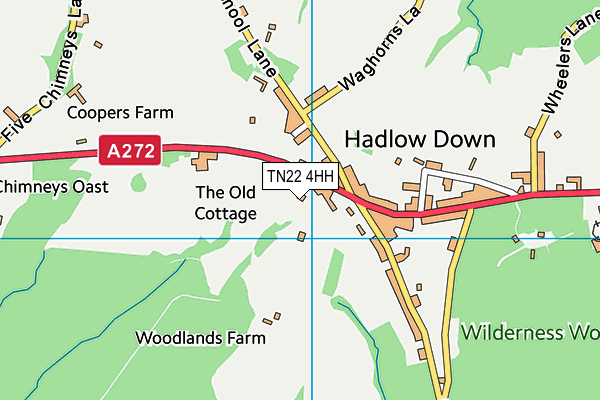 TN22 4HH map - OS VectorMap District (Ordnance Survey) TN22 4HH map - OS VectorMap District (Ordnance Survey)
