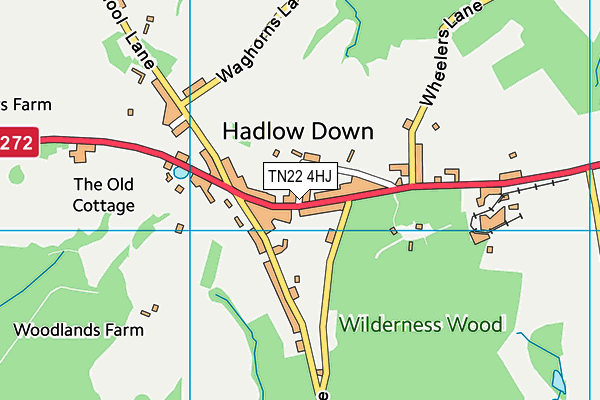 TN22 4HJ map - OS VectorMap District (Ordnance Survey) TN22 4HJ map - OS VectorMap District (Ordnance Survey)
