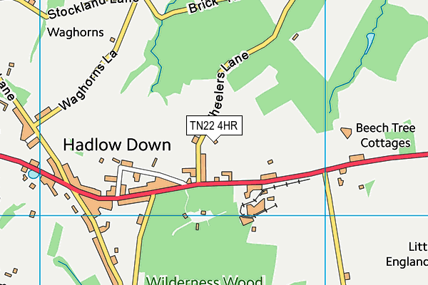 TN22 4HR map - OS VectorMap District (Ordnance Survey)
