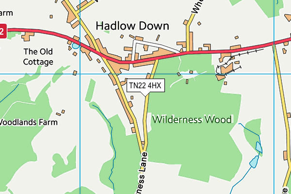 TN22 4HX map - OS VectorMap District (Ordnance Survey) TN22 4HX map - OS VectorMap District (Ordnance Survey)