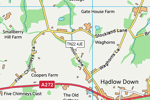 TN22 4JE map - OS VectorMap District (Ordnance Survey)