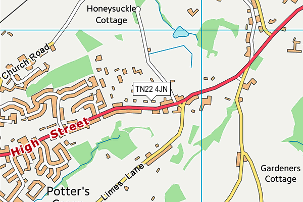 TN22 4JN map - OS VectorMap District (Ordnance Survey) TN22 4JN map - OS VectorMap District (Ordnance Survey)