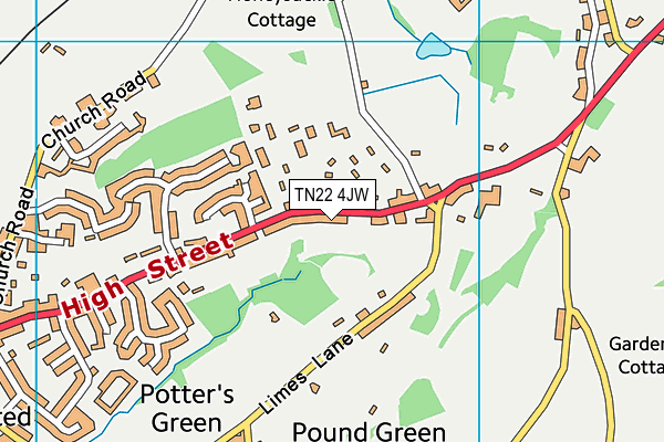 TN22 4JW map - OS VectorMap District (Ordnance Survey) TN22 4JW map - OS VectorMap District (Ordnance Survey)