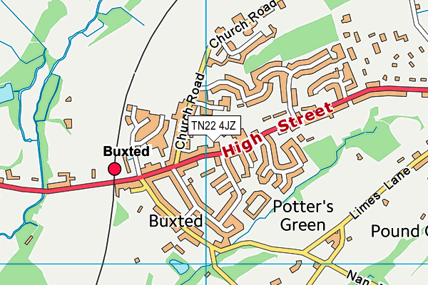 TN22 4JZ map - OS VectorMap District (Ordnance Survey) TN22 4JZ map - OS VectorMap District (Ordnance Survey)