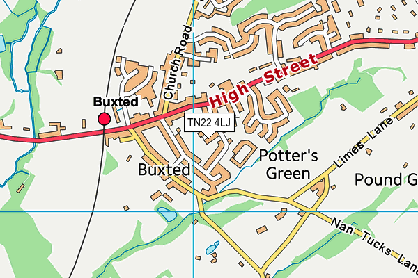 TN22 4LJ map - OS VectorMap District (Ordnance Survey) TN22 4LJ map - OS VectorMap District (Ordnance Survey)