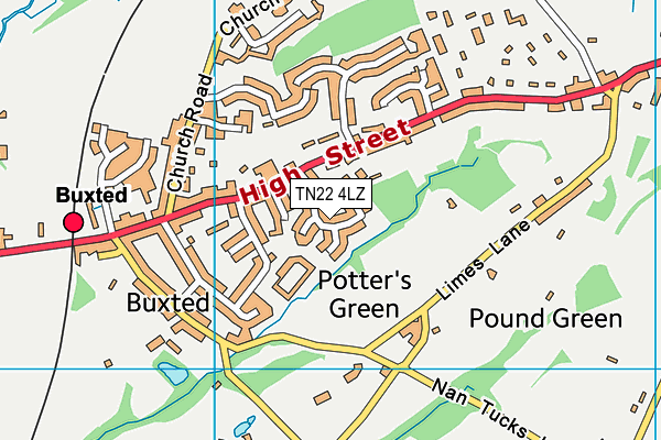 TN22 4LZ map - OS VectorMap District (Ordnance Survey) TN22 4LZ map - OS VectorMap District (Ordnance Survey)