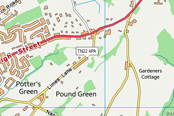TN22 4PA map - OS VectorMap District (Ordnance Survey) TN22 4PA map - OS VectorMap District (Ordnance Survey)