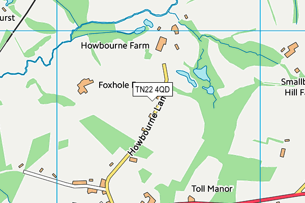 TN22 4QD map - OS VectorMap District (Ordnance Survey) TN22 4QD map - OS VectorMap District (Ordnance Survey)