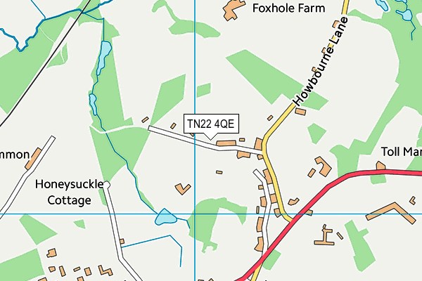 TN22 4QE map - OS VectorMap District (Ordnance Survey) TN22 4QE map - OS VectorMap District (Ordnance Survey)