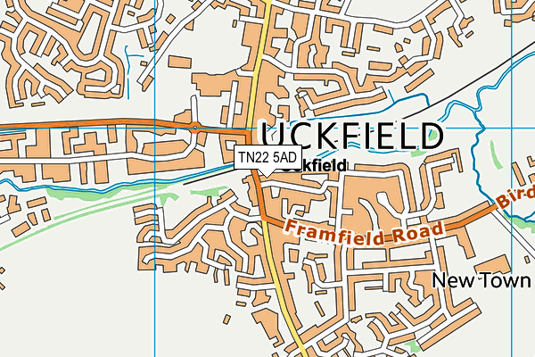 TN22 5AD map - OS VectorMap District (Ordnance Survey) TN22 5AD map - OS VectorMap District (Ordnance Survey)