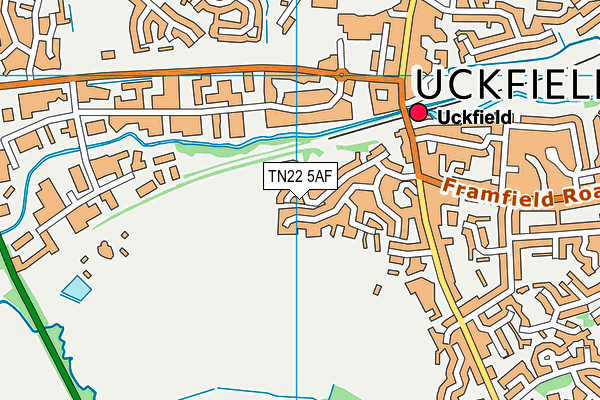 TN22 5AF map - OS VectorMap District (Ordnance Survey) TN22 5AF map - OS VectorMap District (Ordnance Survey)